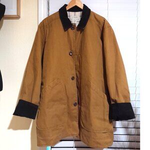 J. Crew Oarsman Corduroy Collar Tan Barn Chore Field Lined Coat Medium